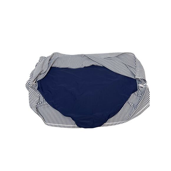 Cacique Swim Lane Bryant Blue & White Nautical Stripe Swim Skirt Sz: 22 - Picture 7 of 8